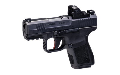 CANIK HG7620VN METE MC9 9MM LUGER 15+1, 3.18" BLACK STEEL BARREL, BLACK TENIFER CERAKOTE OPTIC READY/SERRATED STEEL SLIDE, BLACK POLYMER FRAME W/PICATINNY RAIL, MECANIK M01 RED DOT