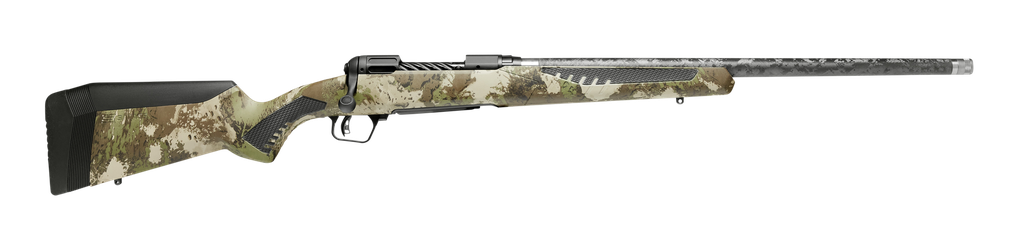 SAVAGE ARMS 58018 110 ULTRALITE 6.5 CREEDMOOR 4+1 22" THREADED CARBON FIBER WRAPPED BARREL, BLACK MELONITE REC, WOODLAND CAMO ACCUSTOCK WITH ACCUFIT