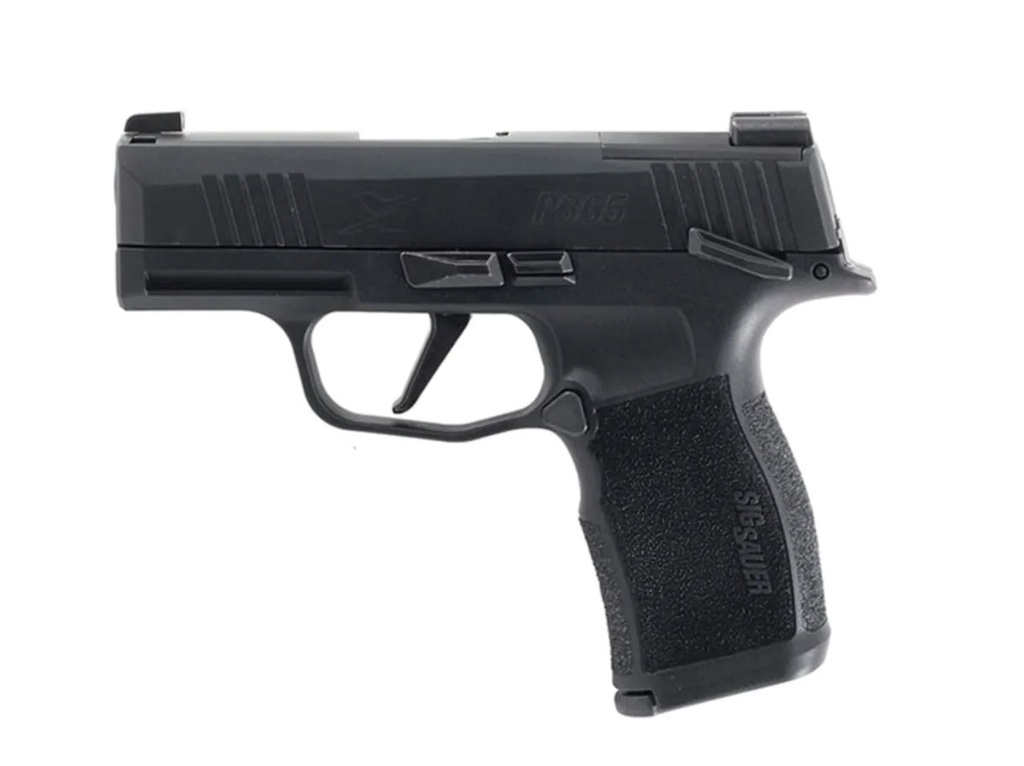 SIG SAUER 365X9BXR3PMS P365X  MICRO-COMPACT 9MM LUGER 12+1, 3.10" BLACK STEEL BARREL, BLACK NITRON OPTIC READY/SERRATED STAINLESS STEEL SLIDE, BLACK STAINLESS STEEL FRAME W/BEAVERTAIL & PICATINNY RAIL