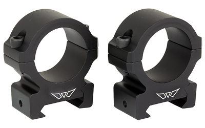 WARNE V614M HORIZONTAL RINGS VAPOR MATTE BLACK 30MM MEDIUM 0 MOA