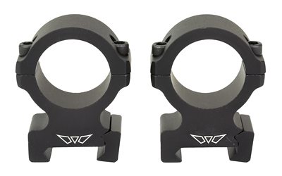 WARNE V602M HORIZONTAL RINGS VAPOR MATTE BLACK 1" HIGH 0 MOA