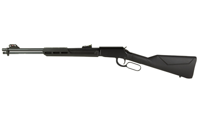 ROSSI RL22W201SY RIO BRAVO  LEVER ACTION 22 WMR 12+1 20" ROUND BARREL, BLACK, POLISHED REC/BARREL, SYNTHETIC STOCK, FIBER OPTIC SIGHTS