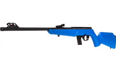 ROSSI  RB22  COMPACT 22 LR 10+1, 16" MATTE BLACK BUTTON RIFLED FREE FLOATING STEEL BARREL, MATTE BLACK STAINLESS STEEL RECEIVER, BLUE MONTE CARLO STOCK, RIGHT HAND