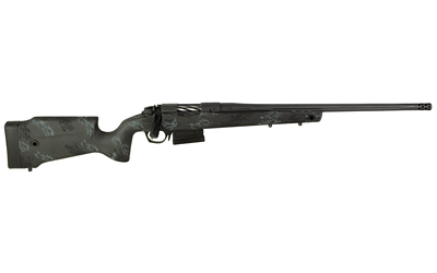 BERGARA RIFLES B14S752 B-14 CREST 6.5 CREEDMOOR 3+1 20" FLUTED/THREADED, SNIPER GRAY CERAKOTE BARREL/REC, MONTE CARLO CARBON FIBER STOCK WITH BLACK & GRAY SPLATTER, OMNI MUZZLE BRAKE