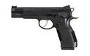 CZ-USA 91732 A01-SD  9MM LUGER 19+1 4.93" BLUED MATCH GRADE BULL BARREL, BLUED OPTIC READY/SERRATED STEEL SLIDE, BLUED STEEL FRAME W/BEAVERTAIL, BLACK CHECKERED POLYMER GRIP