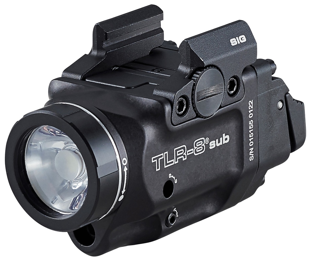 STREAMLIGHT 69417 TLR-8 SUB GUN LIGHT WITH RED LASER  BLACK ANODIZED 500 LUMENS WHITE LED SIG SAUER P365