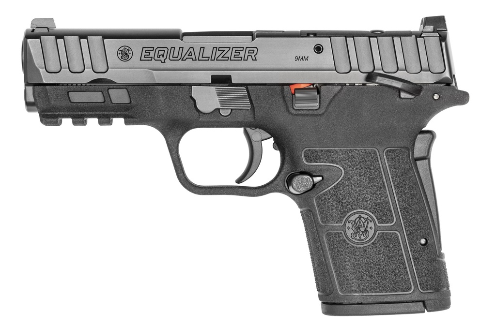 SMITH & WESSON 13591 EQUALIZER  9MM LUGER 15+1 3.68" BLACK ARMORNITE STAINLESS STEEL BARREL & OPTIC READY/SERRATED STEEL SLIDE, BLACK POLYMER FRAME W/PICATINNY RAIL, BLACK TEXTURED POLYMER GRIPS