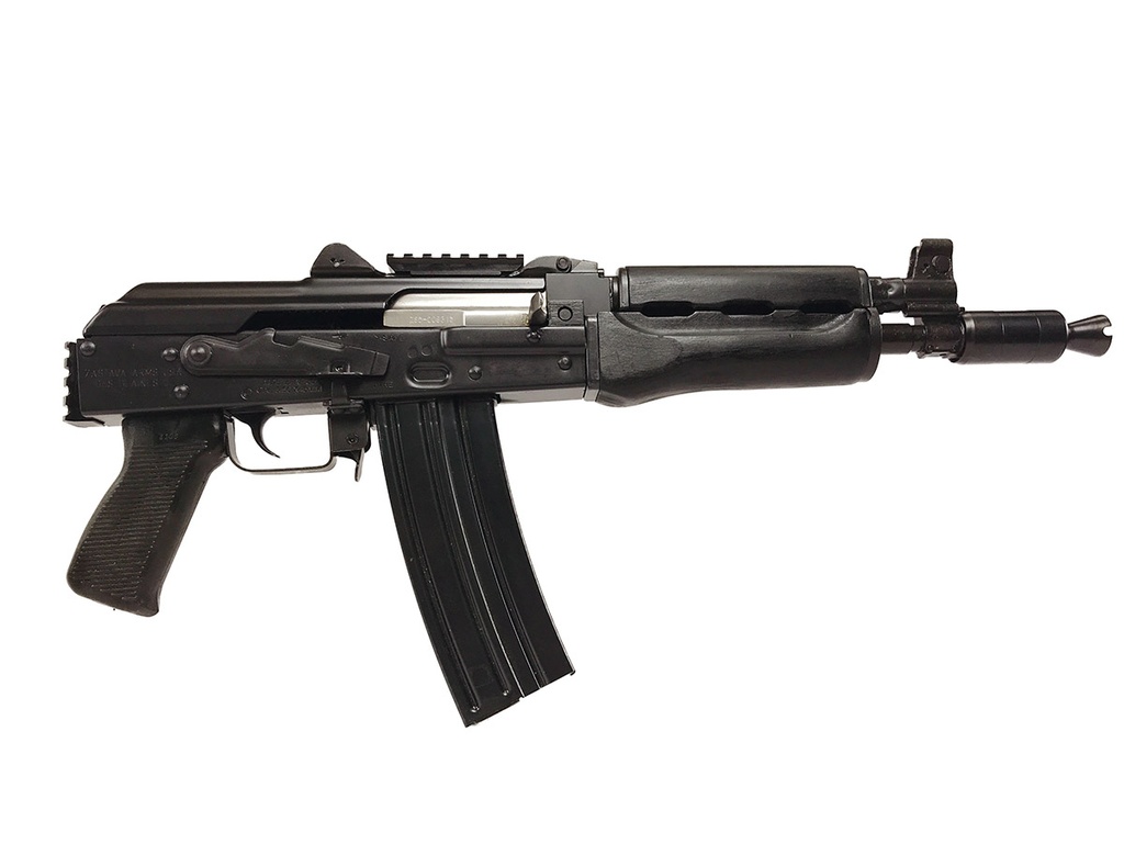 ZASTAVA ARMS USA ZP85556PA ZPAP 85 5.56X45MM NATO 30+1 10" BLACK, POLYMER GRIP, DARK WOOD HANDGAURD, STOCK ADAPTER, MUZZLE BRAKE