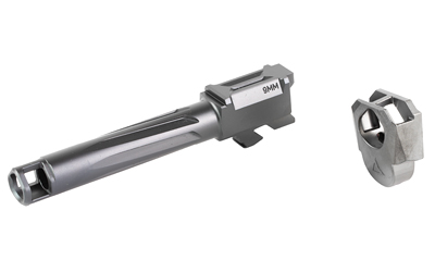 RADIAN WEAPONS G19G4ILRN RAMJET & AFTERBURNER COMBO 9MM LUGER COMPATIBLE W/GLOCK 19 GEN4, FLUTED BLACK STAINLESS STEEL