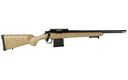 CHRISTENSEN ARMS 8010612300 RIDGELINE SCOUT FULL SIZE 300 BLACKOUT 4+1, 16" BLACK NITRIDE STEEL THREADED BARREL, BLACK NITRIDE ALUMINUM RECEIVER, TAN W/BLACK WEBBING FIXED SPORTER STOCK