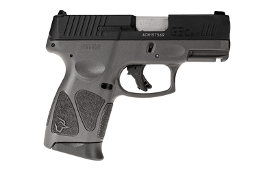 TAURUS 1G3C931G G3C  COMPACT FRAME 9MM LUGER 12+1 3.26" MATTE STAINLESS STEEL BARREL, MATTE BLACK TENIFER SERRATED STEEL SLIDE, GRAY POLYMER FRAME W/PICATINNY RAIL, GRAY POLYMER GRIP, RIGHT HAND