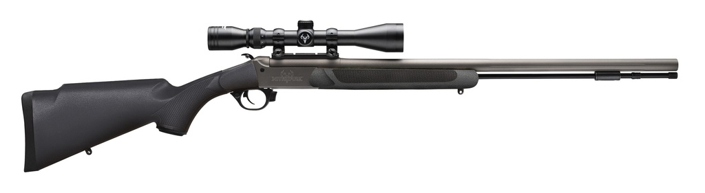 TRADITIONS CR584110440 NITROFIRE W/SCOPE 50 CAL 209 PRIMER 26" GRAY CERAKOTE FLUTED & TAPERED BARREL, DRILLED & TAPPED RECEIVER, BLACK FIXED SYNTHETIC STOCK, 3-9X40MM DUPLEX