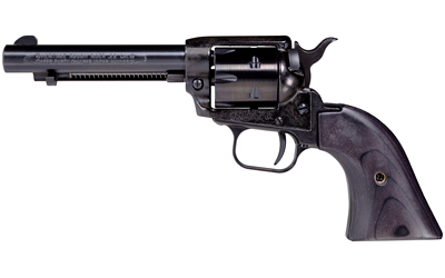 HERITAGE MFG RR22B4-BBK ROUGH RIDER  22 LR 6 SHOT 4.75" BLACK OXIDE ALLOY STEEL BARREL, BLACK ZINC ALLOY FRAME, BLACK OXIDE CYLINDER, BLACK LAMINATE WOOD GRIP