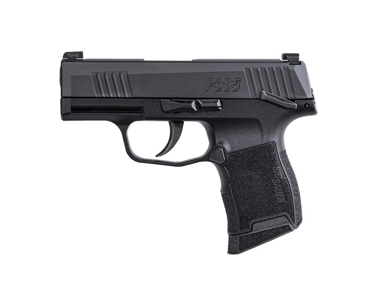 SIG SAUER 365380BSSMS P365  MICRO-COMPACT 380 ACP 10+1 3.10" BLACK CARBON STEEL BARREL, BLACK NITRON OPTIC READY/SERRATED SLIDE & FRAME W/SIG RAIL, BLACK POLYMER GRIPS, MANUAL SAFETY, RIGHT HAND