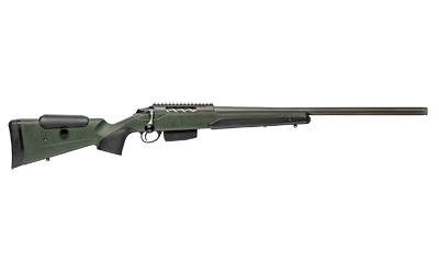 TIKKA JRTXRSV312R8 T3X SUPER VARMINT 223 REM 5+1 23.70" TUNGSTEN CERAKOTE HEAVY VARMINT BARREL, TUNGSTEN CERAKOTE STEEL RECEIVER, BLACK WEBBED GREEN MODULAR W/ADJ CHEEK REST STOCK