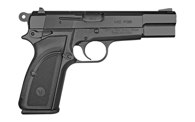 EAA GIRSAN 390450 MC P35  9MM LUGER 15+1, 4.87" BLACK STEEL BARREL, BLACK SERRATED STEEL SLIDE, MATTE BLACK STEEL FRAME BLACK, CHECKERED POLYMER GRIP, AMBIDEXTROUS