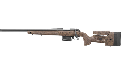 BERGARA RIFLES B14S351LC B-14 HMR 308 WIN 5+1 20" GRAPHITE BLACK CERAKOTE BARREL, BLACK SPECKLED BROWN MOLDED W/MINI-CHASSIS, ADJUSTABLE LOP & CHEEK PIECE STOCK, LEFT HAND