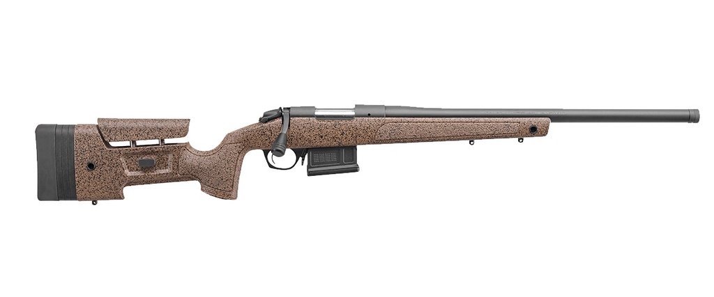 BERGARA RIFLES B14S354C B-14 HMR 22-250 REM 5+1 24" GRAPHITE BLACK CERAKOTE BARREL, BLACK SPECKLED BROWN MOLDED W/MINI-CHASSIS, ADJUSTABLE LOP & CHEEK PIECE STOCK, RIGHT HAND