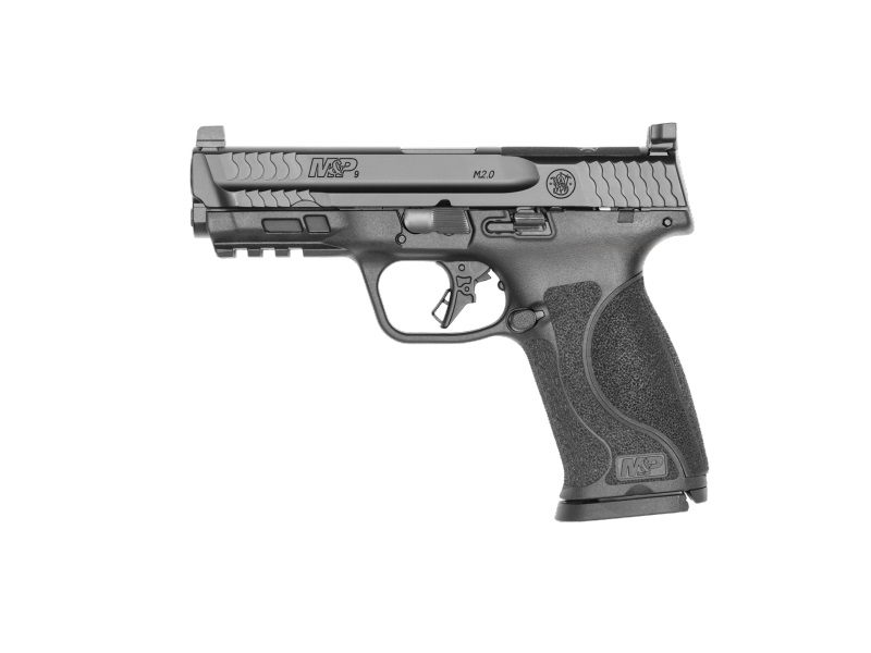 SMITH & WESSON 13564 M&P M2.0  FULL SIZE 9MM LUGER 17+1, 4.25" BLACK ARMORNITE STAINLESS STEEL BARREL & OPTIC READY/SERRATED SLIDE, MATTE BLACK POLYMER FRAME W/PICATINNY RAIL