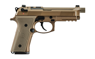 BERETTA USA JS92QM9A4G M9A4 CENTURION 9MM LUGER 5.10" BARREL 10+1, FLAT DARK EARTH CERAKOTE FRAME, SERRATED STEEL OPTIC CUT SLIDE, POLYMER GRIP & DECOCKER SAFETY