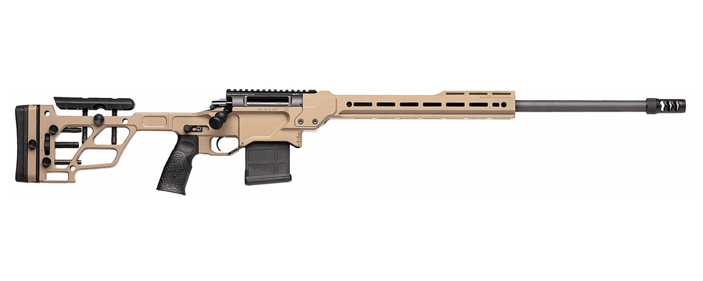DANIEL DEFENSE  DELTA 5 PRO 6.5 CREEDMOOR 24" HEAVY PALMA BARREL 5+1 BLACK ANODIZED REC COYOTE ADJUSTABLE WITH ADJUSTABLE CHEEK PIECE & LOP STOCK BLACK POLYMER GRIP RIGHT HAND