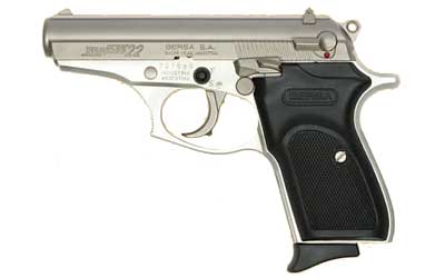 BERSA T22NKL THUNDER  MICRO-COMPACT FRAME 22 LR 10+1 3.50" NICKEL STEEL BARREL, NICKEL CERAKOTE SERRATED SLIDE & ALUMINUM FRAME W/BEAVERTAIL BLACK TEXTURED POLYMER GRIP