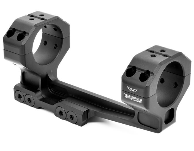 WARNE 7818M PRECISION CANTILEVER MOUNT SCOPE MOUNT/RING COMBO BLACK ANODIZED 30MM 0 MOA