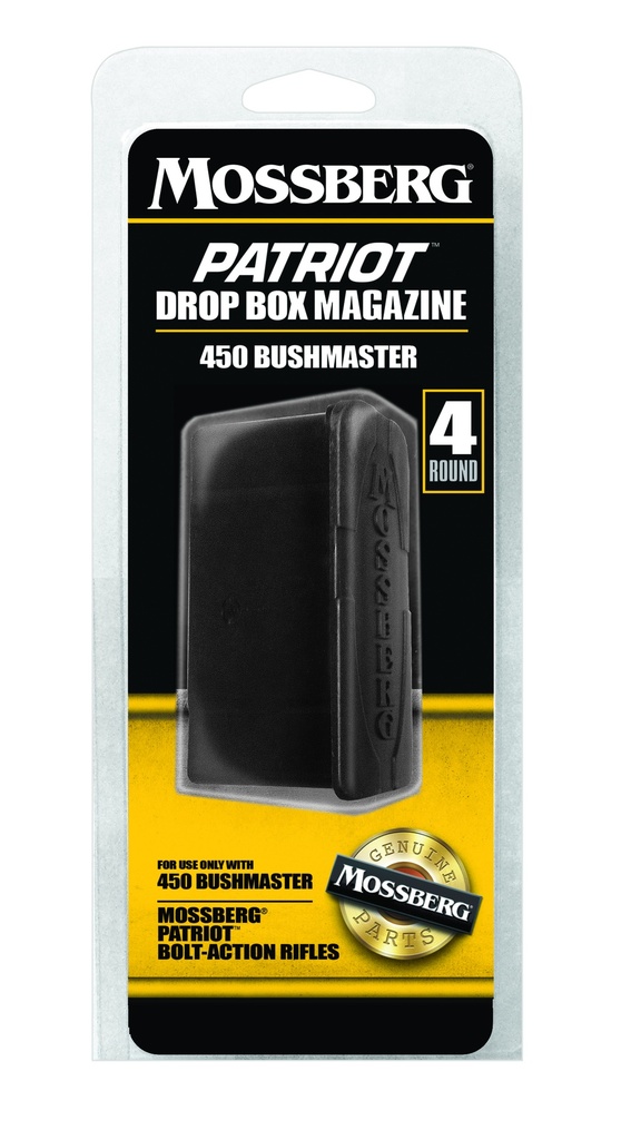 MOSSBERG 95037 DROP BOX MAGAZINE PATRIOT 4RD 450 BUSHMASTER BOLT ACTION BLACK