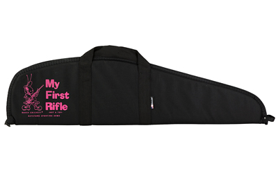 CRICKETT KSA035 SOFT RIFLE CASE  BLACK W/ WHITE LOGO PADDED ZIPPER CLOSURE 33" X 8"