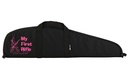 CRICKETT KSA035 SOFT RIFLE CASE  BLACK W/ WHITE LOGO PADDED ZIPPER CLOSURE 33" X 8"
