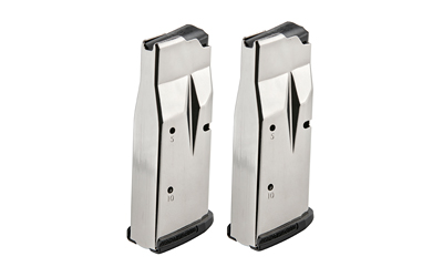 RUGER 90714 MAX-9 VALUE PACK 10RD 9MM LUGER E-NICKEL STEEL 2 PER PACK