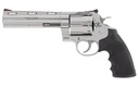 COLT MFG ANACONDASP6RTS ANACONDA  44 MAG 6 SHOT 6" STAINLESS RECESSED TARGET/VENT RIB BARREL,  CYLINDER & FRAME, BLACK HOGUE RUBBER W/FINGER GROOVES GRIP