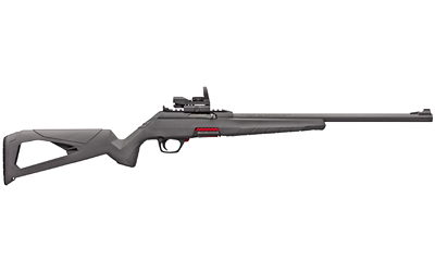 WINCHESTER REPEATING ARMS 521104102 WILDCAT COMBO FULL SIZE 22 LR 10+1 18" MATTE BLUED SPORTER BARREL, PICATINNY RAIL MATTE BLACK POLYMER RECEIVER, GRAY SYNTHETIC STOCK, REFLEX RED DOT, AMBIDEXTROUS