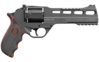 CHIAPPA FIREARMS 340314 RHINO 60DS GEN II 9MM LUGER 6 SHOT 6" SLATE CERAKOTE STEEL BLACK BARREL & CYLINDER, SLATE CERAKOTE ALUMINUM FRAME, BLACK/GRAY FINGER GROOVED  LAMINATE GRIP, EXPOSED HAMMER