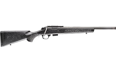BERGARA RIFLES BMR002 BMR CARBON FIBER FULL SIZE 22 LR 5+1/10+1 18" MATTE BLUED CARBON FIBER/STEEL THREADED BARREL & DRILLED & TAPPED STEEL RECEIVER, FIXED BLACK/GRAY SPECKLED SYNTHETIC STOCK