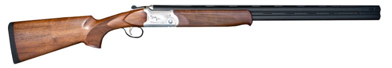 ATI ATIGKOF12SVE30 CAVALRY SVE 12 GAUGE 3" 2RD 30" BLUED O/U BARREL, SILVER ENGRAVED METAL FINISH, OILED TURKISH WALNUT STOCK, EJECTOR, 5 CHOKES