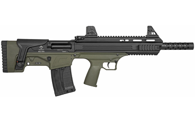 ATI ATIG12BDG BULLDOG  12 GAUGE SEMI-AUTO 3" 5+1 18.50" BLACK STEEL BARREL, BLACK ALUMINUM RECEIVER, PICATINNY RAIL, GREEN FIXED BULLPUP STOC & GRIP