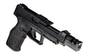 TAURUS 1TX22C151 TX22 COMPETITION 22 LR 16+1 5.25" OVERALL BLACK STEEL/THREADED BARREL, HARD COAT ANODIZED ALUMINUM/OPTIC CUT/SERRATED SLIDE & POLYMER FRAME W/PICATINNY RAIL W/POLYMER GRIPS