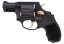 TAURUS 2-856021ULGLD 856 ULTRA-LITE 38 SPECIAL CALIBER WITH 2"  BARREL, 6RD CAPACITY CYLINDER, OVERALL MATTE BLACK METAL FINISH, GOLD TRIGGER/HAMMER FRAME & FINGER GROOVED BLACK RUBBER GRIP