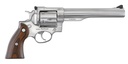 RUGER 5041 REDHAWK  LARGE FRAME 44 SPECIAL/44 REM MAG 6RD, 7.50" SATIN STAINLESS STEEL BARREL, DUAL CHAMBERED SATIN STAINLESS CYLINDER & FRAME, HARDWOOD GRIP