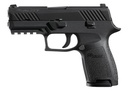 SIG SAUER 320C45BSS P320  COMPACT 45 ACP 9+1 3.90" BLACK CARBON STEEL BARREL, BLACK NITRON SERRATED SLIDE, BLACK STAINLESS STEEL FRAME W/PICATINNY RAIL BLACK POLYMER GRIPS RIGHT HAND
