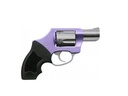 CHARTER ARMS 53841 UNDERCOVER LITE LAVENDER LADY SMALL 38 SPECIAL 5RD 2" STAINLESS STEEL BARREL & CYLINDER, LAVENDER ALUMINUM FRAME, BLACK FINGER GROOVED RUBBER GRIP, CONCEALED HAMMER
