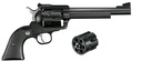 RUGER 0318 BLACKHAWK CONVERTIBLE 357 MAG/9MM LUGER 6RD 6.50" BLUED ALLOY STEEL BARREL, CYLINDER & FRAME, BLACK CHECKERED RUBBER GRIP, TRANSFER BAR SAFETY, EXPOSED HAMMER
