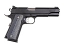MAGNUM RESEARCH DE1911G 1911 G 45 ACP CALIBER WITH 5.01" BARREL, 8+1 CAPACITY, OVERALL MATTE BLACK FINISH CARBON STEEL, BEAVERTAIL FRAME, SERRATED SLIDE & BLACK/GRAY G10 GRIP
