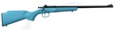 CRICKETT KSA2302 YOUTH  22 LR 1RD 16.12" BLUED BARREL & RECEIVER, FIXED FRONT/ADJUSTABLE REAR PEEP SIGHTS, BLUE SYNTHETIC STOCK W/11.5" LOP, REBOUNDING FIRING PIN SAFETY