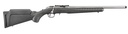 RUGER 8352 AMERICAN RIMFIRE FULL SIZE 22 WMR 9+1 18" SATIN STAINLESS STEEL THREADED BARREL & RECEIVER W/SCOPE RAIL, BLACK FIXED SYNTHETIC STOCK, RIGHT HAND