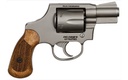ROCK ISLAND 51289 M206  SMALL FRAME 38 SPECIAL 6 SHOT, 2" MATTE NICKEL STEEL BARREL, CYLINDER & FRAME, CHECKERED WOOD GRIP, TRANSFER BAR SAFETY, CONCEALED HAMMER