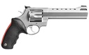 TAURUS 2-444069 444 RAGING BULL LARGE 44 REM MAG 6 SHOT 6.50" MATTE STAINLESS STEEL PORTED BARREL, CYLINDER & FRAME, BLACK RUBBER GRIP, TRANSFER BAR SAFETY, EXPOSED HAMMER