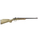 CRICKETT KSA2235 YOUTH  22 LR 1RD 16.12" BLUED BARREL & RECEIVER, FIXED FRONT/ADJUSTABLE REAR PEEP SIGHTS, DESERT TAN SYNTHETIC STOCK W/11.5" LOP, REBOUNDING FIRING PIN SAFETY