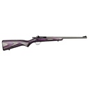 CRICKETT KSA2228 YOUTH  22 LR 1RD 16.12" STAINLESS STEEL BARREL, FIXED FRONT/ADJUSTABLE REAR PEEP SIGHTS, PURPLE LAMINATE STOCK W/11.5" LOP, REBOUNDING FIRING PIN SAFETY